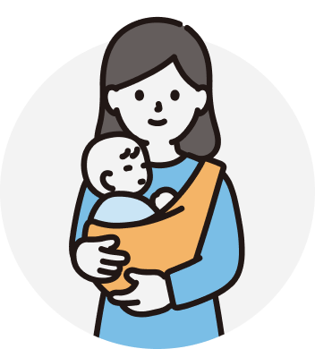 赤ちゃんを抱く女性