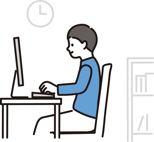 仕事している様子